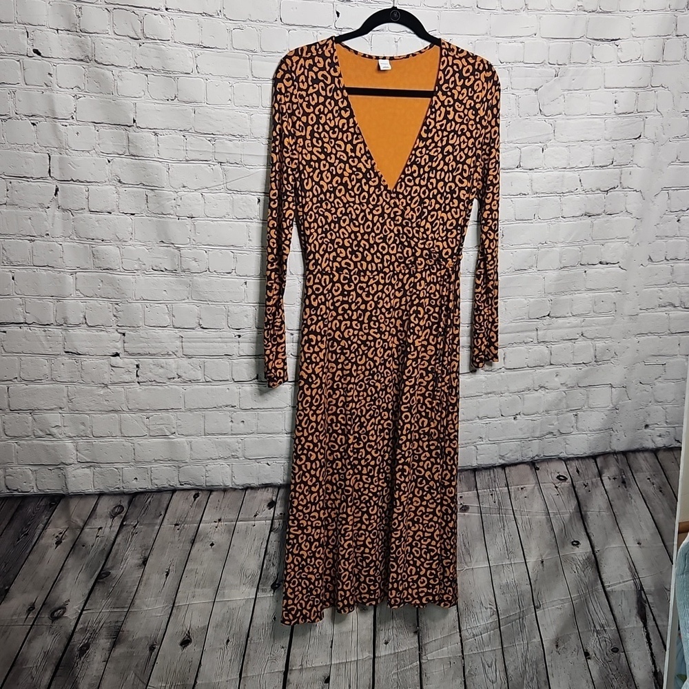 Old Navy Leopard Midi Dress Small